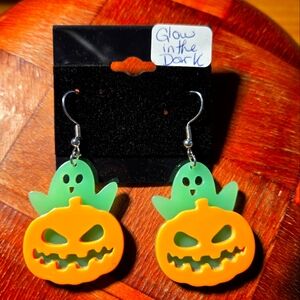 Glow In The Dark Halloween Ghost Earrings